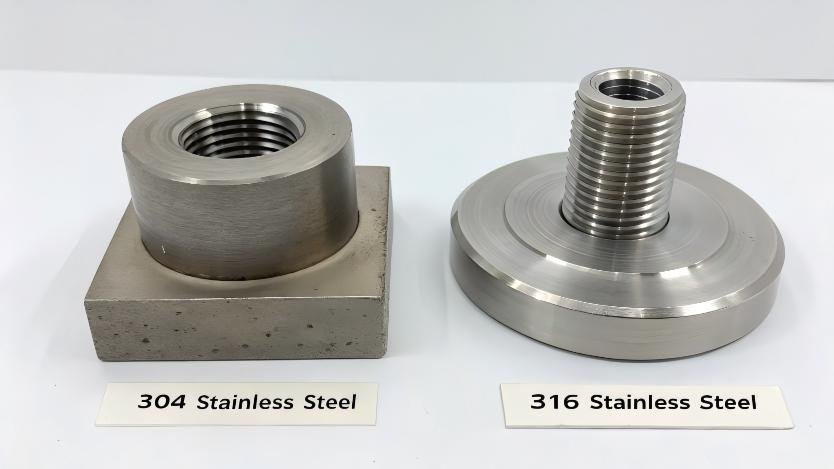 304 vs 316 stainless steel corrosion test comparison samples