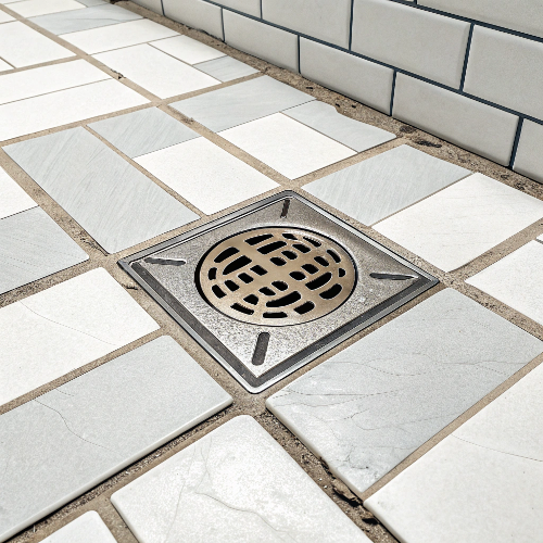 around a channel drain