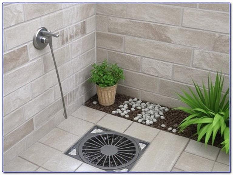Outdoor Shower Drain Ideas