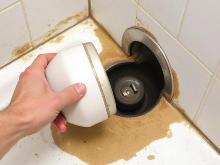 Remove the Drain Body for Removing the Old Shower Drain