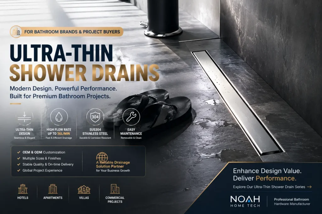 ultra-thin shower drain for project buyers